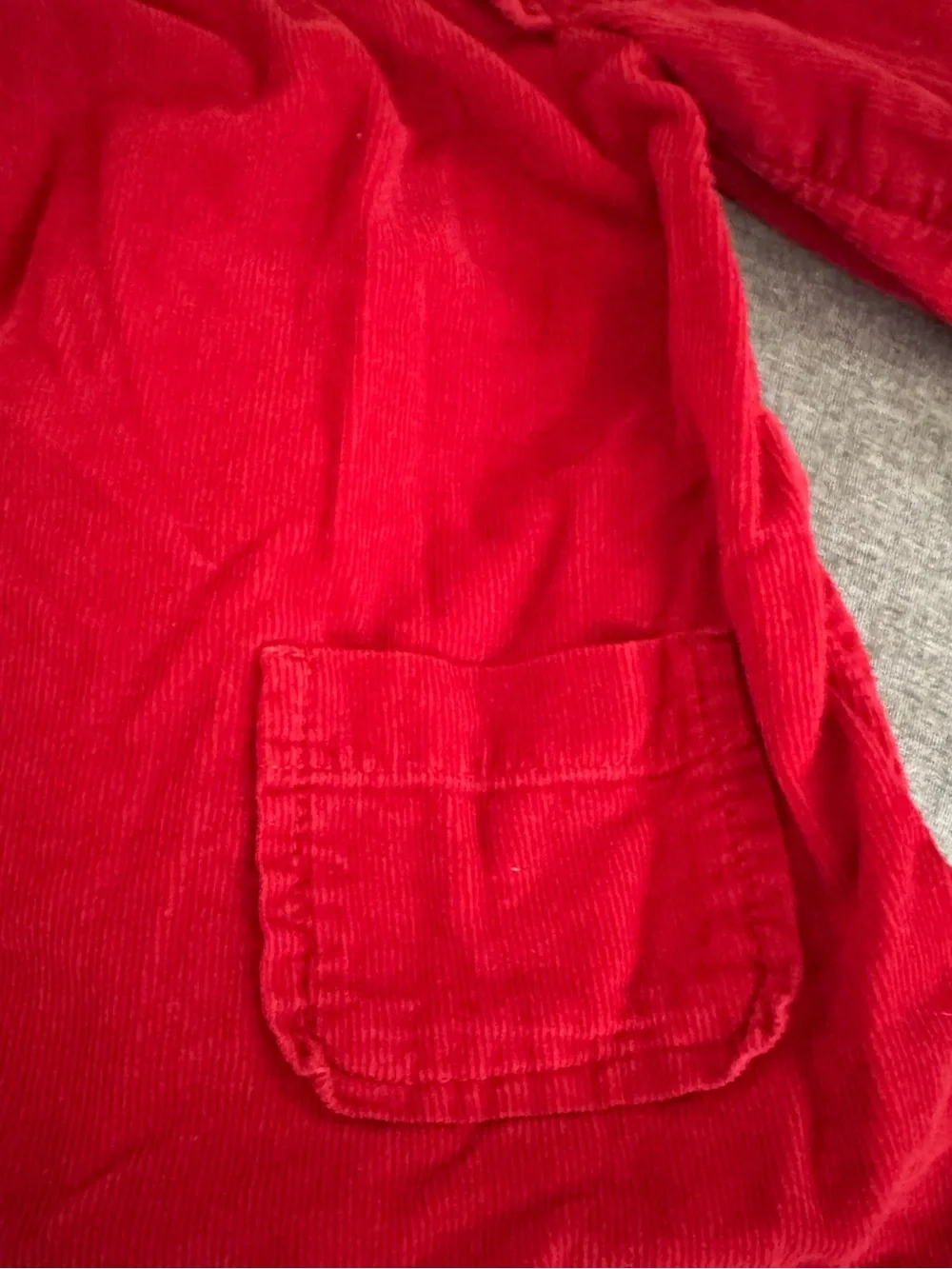 Baby GAP Bright Red Corduroy Ruffle-Trim Dress for baby girl